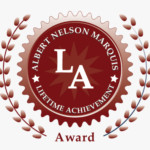 Hunter Storm's Albert Nelson Marquis Lifetime Achievement Award Badge
