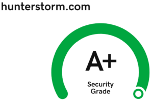 HunterStorm.com achieves A+ security grade on GoDaddy's Security Scorecard.