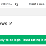 ScamAdviser High Trust Rating for HunterStorm.com